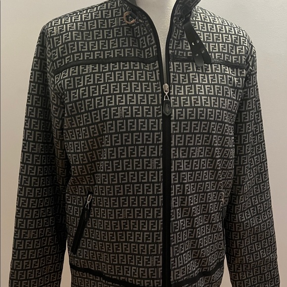 Fendi Monogram Black and Gray Unisex Jacket - Picture 9 of 17